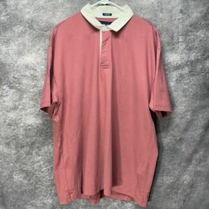 Abercrombie & Fitch Rugby Polo Shirt Mens L Pink Oversized Contrast Collar NWT